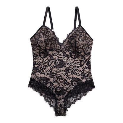 Sexy Sling Lace Shapewear Bodysuit Plus Size Underwear Butt Lifting Tummy Control Waist Trainer Corset