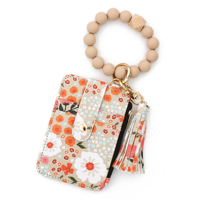 ID bag, silicone bracelet, floral folded edge card bag, TK printed leather wallet, keychain. -dropshippingabc.com