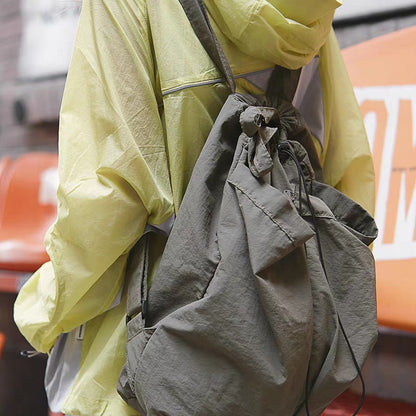 Mochila informal de nailon antisalpicaduras para mujer, mochila neutra de gran capacidad para estudiantes, bolso ligero informal 