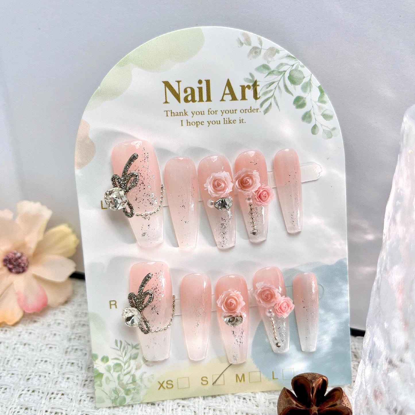 0954- Handmade press on nails fake nails removable
