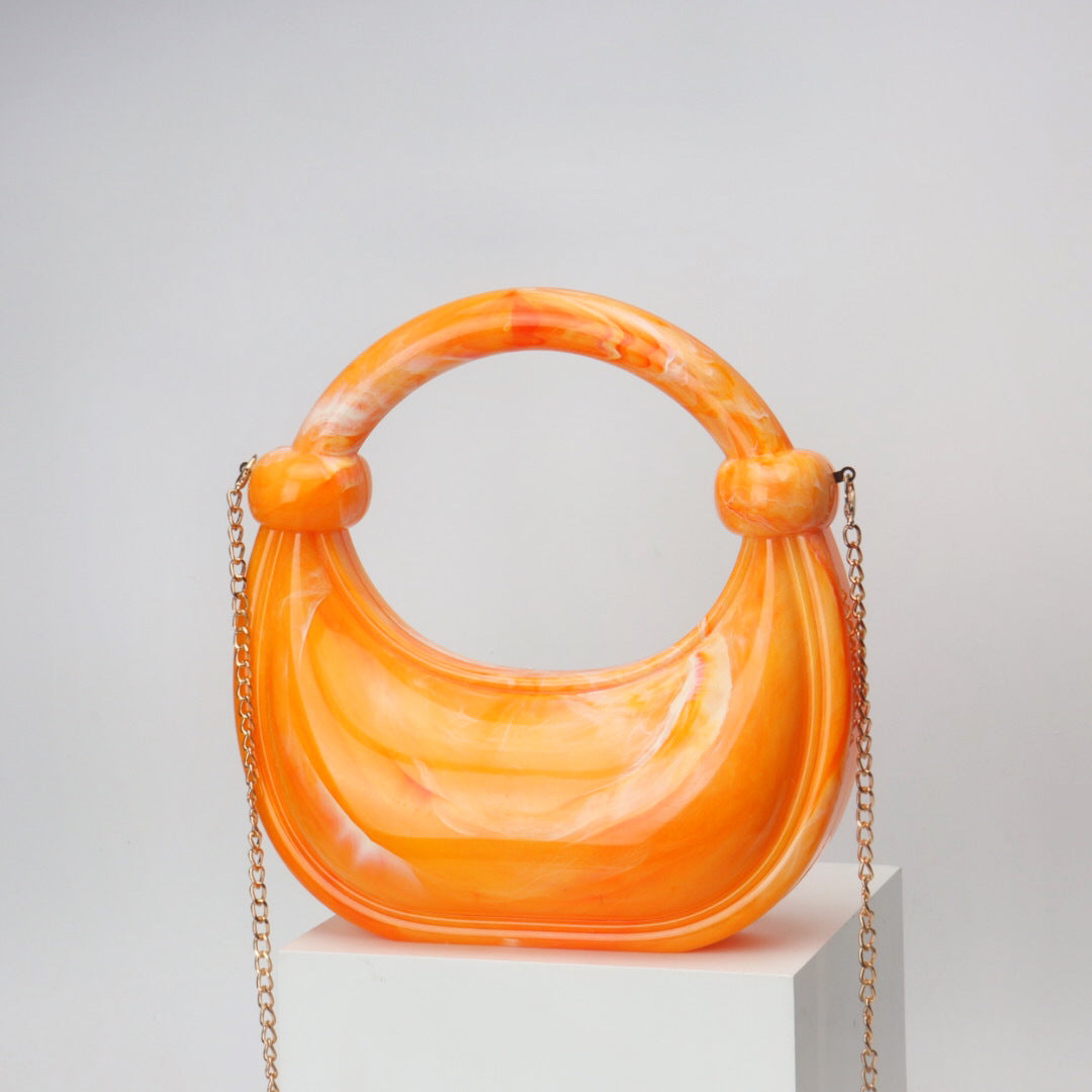 Bolso de mano pequeño y versátil de acrílico para cena, noche, informal, fiesta, graduación.