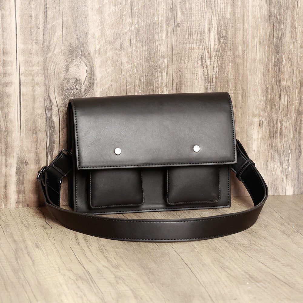 Small crossbody bag for men, stylish simple retro small square bag, shoulder crossbody bag for men