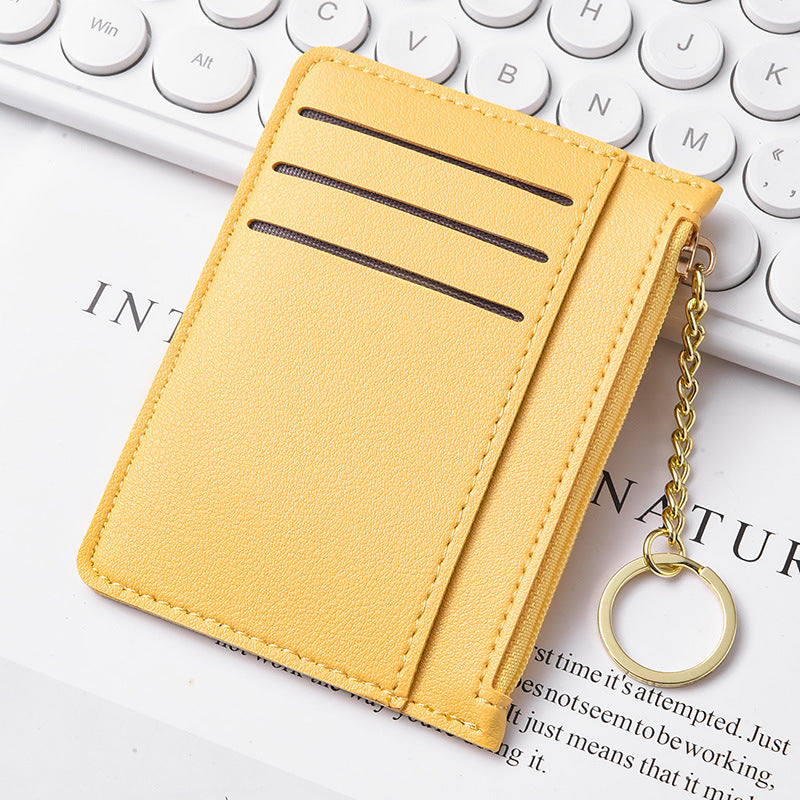 Ultra-thin new card bag for women, small and simple multi-card zipper change bag, large-capacity ID card holder, card holder. -dropshippingabc.com