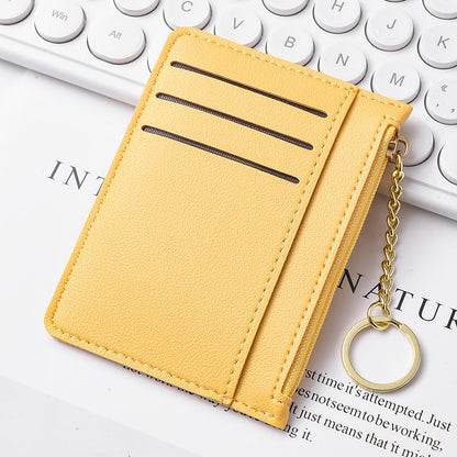 Ultra-thin new card bag for women, small and simple multi-card zipper change bag, large-capacity ID card holder, card holder. -dropshippingabc.com