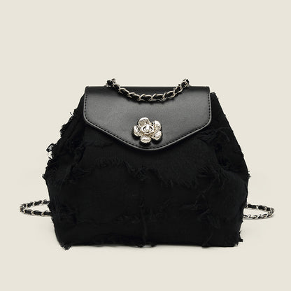Mochila tipo bolso para mujer, mochila de cadena de diseño casual y moderno, mochila pequeña de hombro 