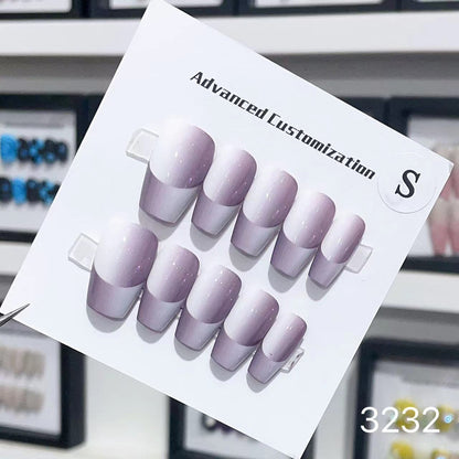 1025- Uñas postizas hechas a mano, de presión, removibles