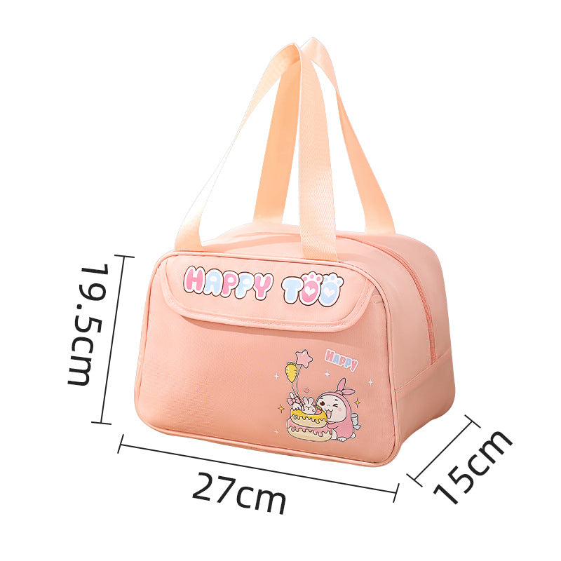 Cute lunch bag, lunch box bag waterproof, student lunch bag, cartoon picnic camping thermal insulation bag