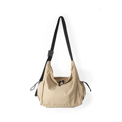 Bolso tote informal y versátil de nailon para estudiantes y mujeres; diseño delgado y bolso bandolera de gran capacidad. 