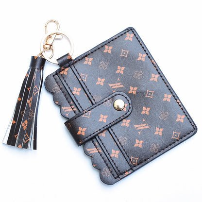 Women's Keychain Card Holder - Printed Front Pocket Wallet for Credit Cards & ID -dropshippingabc.com