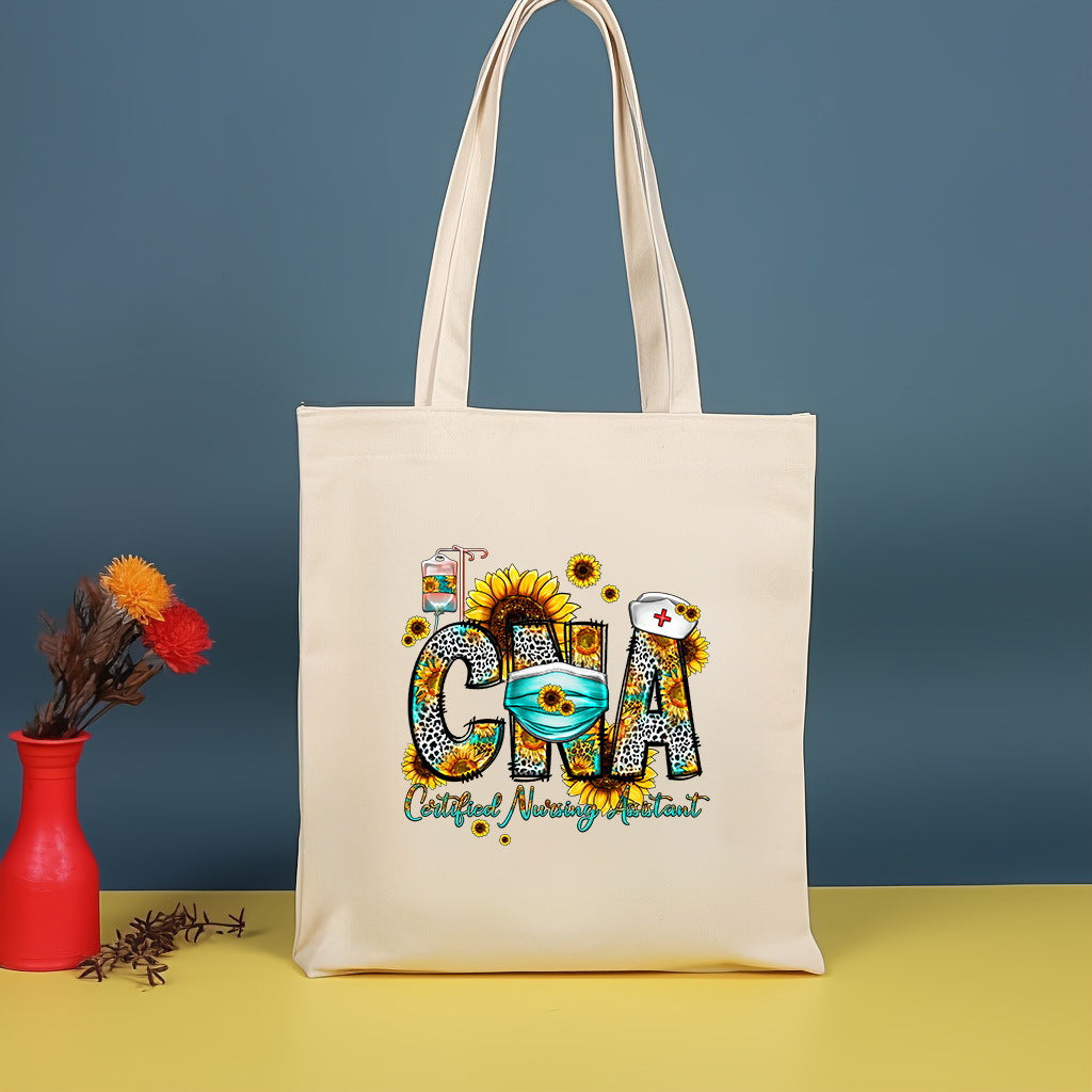 Bolso bandolera de lona estampada, bolso de compras moderno y ligero, bolso de algodón de gran capacidad, paquete de 2 unidades tipo hobo. 