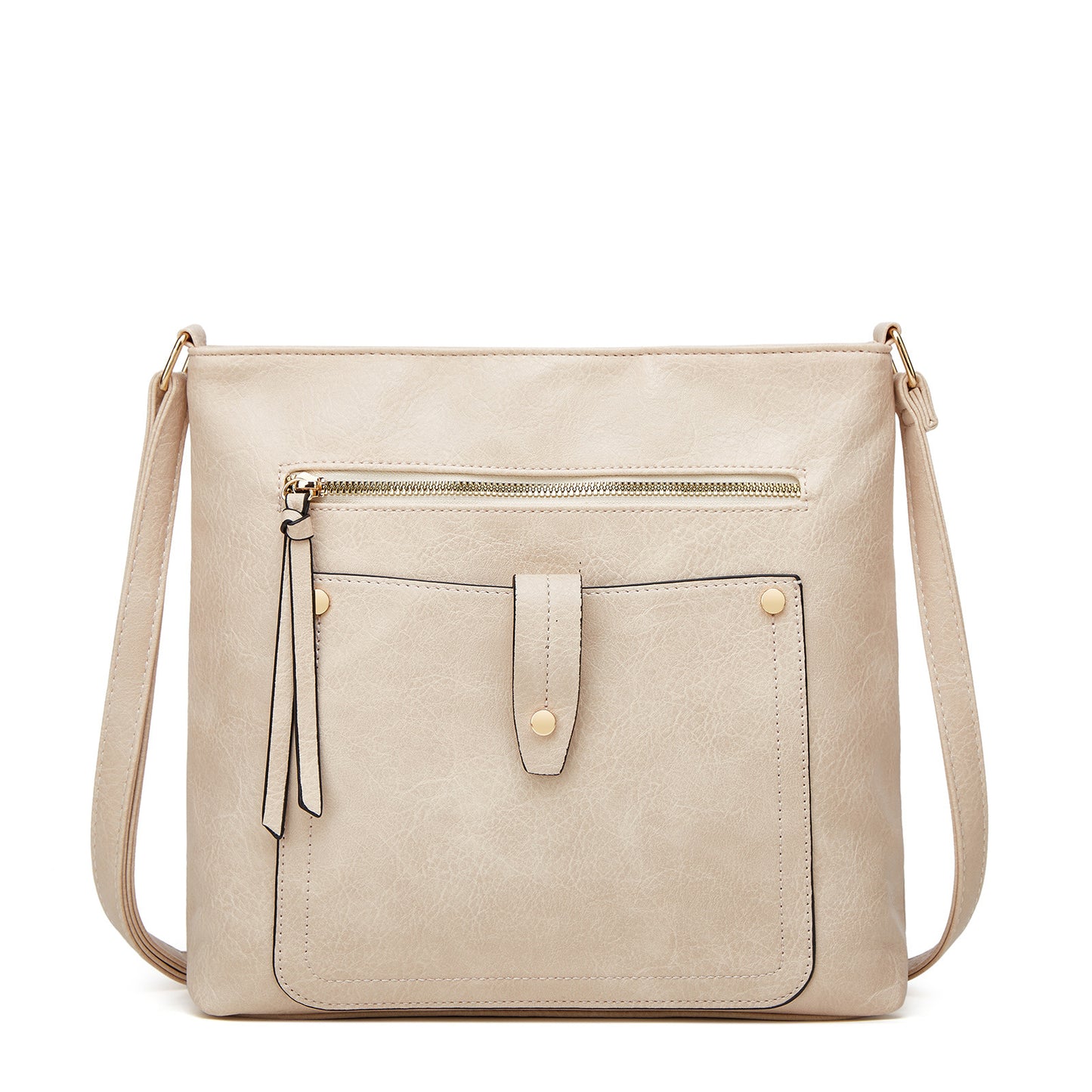 Bolso bandolera pequeño, elegante bolso de hombro sencillo con diseño de empalme, bolso portátil multifuncional 