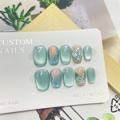 1008- Handmade press on nails fake nails removable