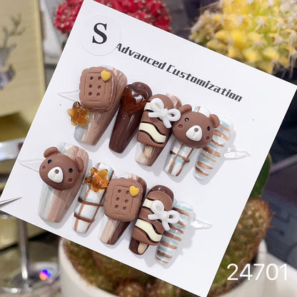 0967- Handmade press on nails fake nails removable