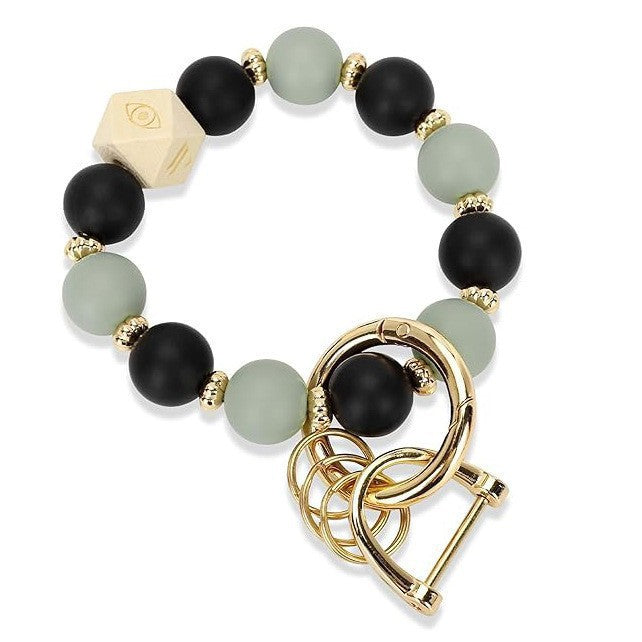 Llavero con borla de PU para bolso de mujer, llavero de silicona con cuentas, pulsera, llavero de coche, bonito soporte para mujeres y niñas. 