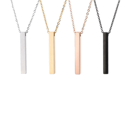Geometric Bar Pendant Necklace