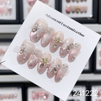 1028- Handmade press on nails fake nails removable