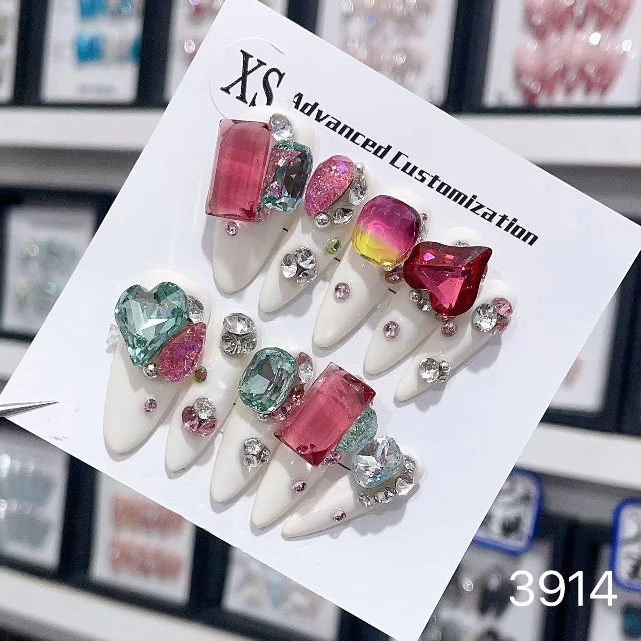 0962- Handmade press on nails fake nails removable