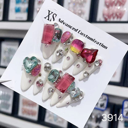 0962- Handmade press on nails fake nails removable