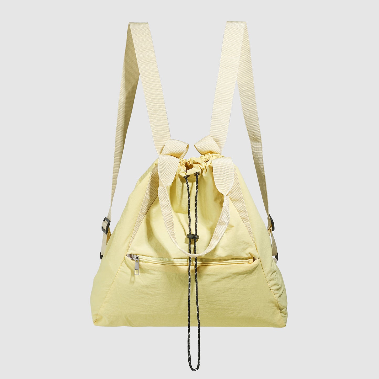 Mochila con cordón ajustable amarilla – Mochila de viaje de gran capacidad para estudiantes