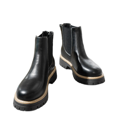 Platform Elastic Ankle Boots