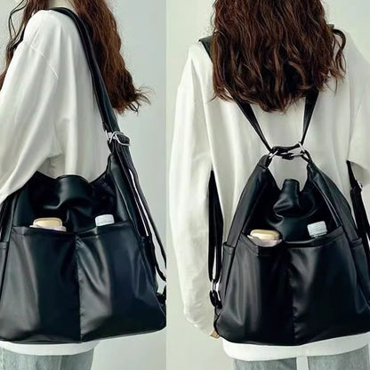 Soft pu backpack purse, women's large capacity three-purpose backpack, commuter tote bag, multifunctional backpack crossbody