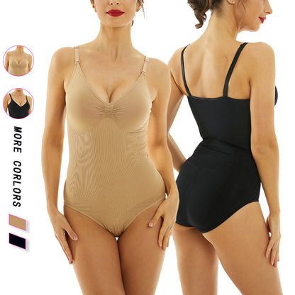 Deep V Bodysuit with Push-Up & Tummy Control Trendy