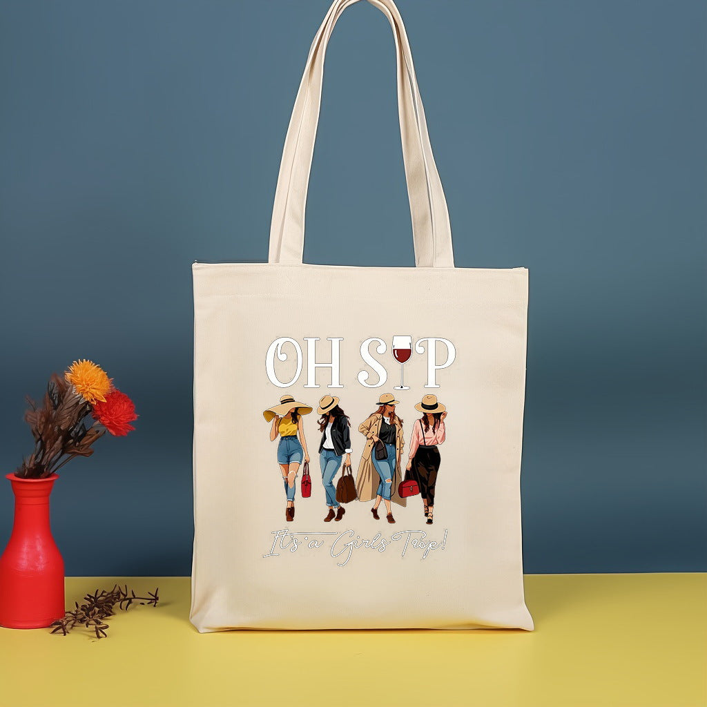 Bolso bandolera de lona estampada, bolso de compras moderno y ligero, bolso de algodón de gran capacidad, paquete de 2 unidades tipo hobo. 