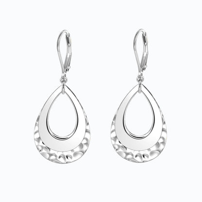 Brass real gold electroplating niche light luxury karst pleated earrings women's earrings -dropshippingabc.com