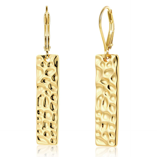 Brass real gold electroplating niche light luxury karst pleated earrings women's earrings -dropshippingabc.com