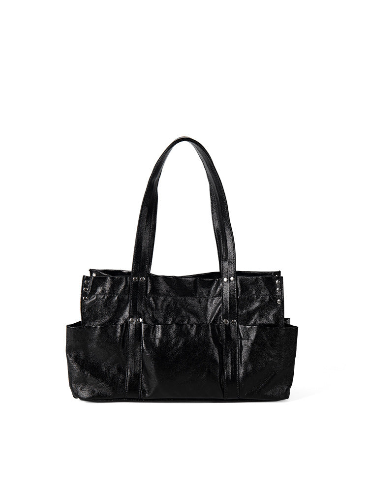 Stylish Metallic Hobo Tote Purse - Summer Design Large Capacity Multi-Compartment Shoulder Bag for Women