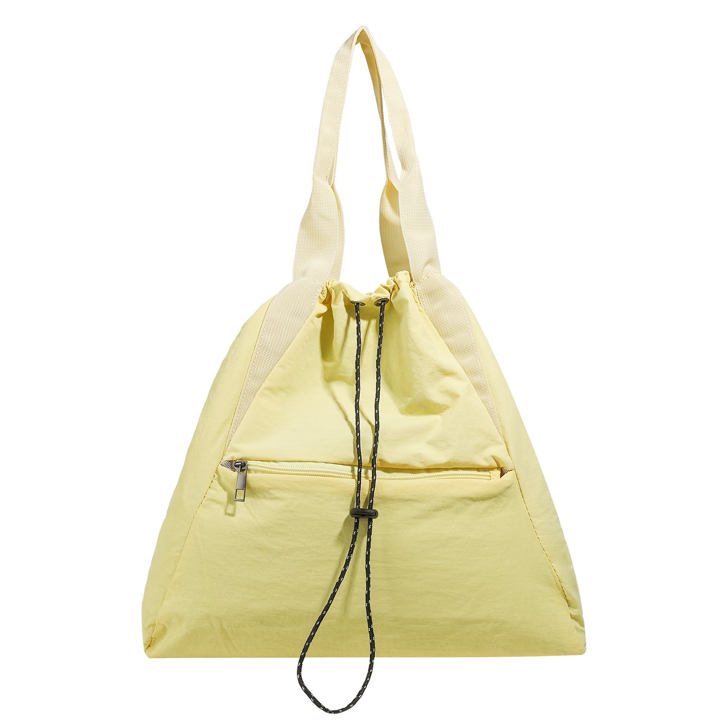 Mochila con cordón ajustable amarilla – Mochila de viaje de gran capacidad para estudiantes