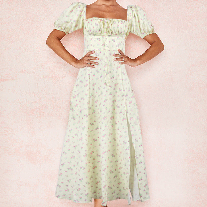 Women's French Elegant Retro Style Dopamine Wear Suspender Dress Women