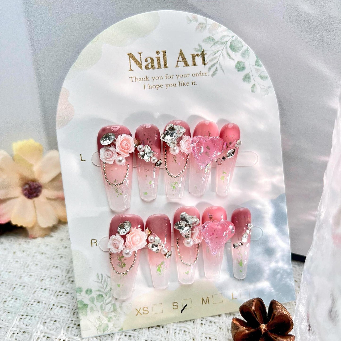 0954- Handmade press on nails fake nails removable