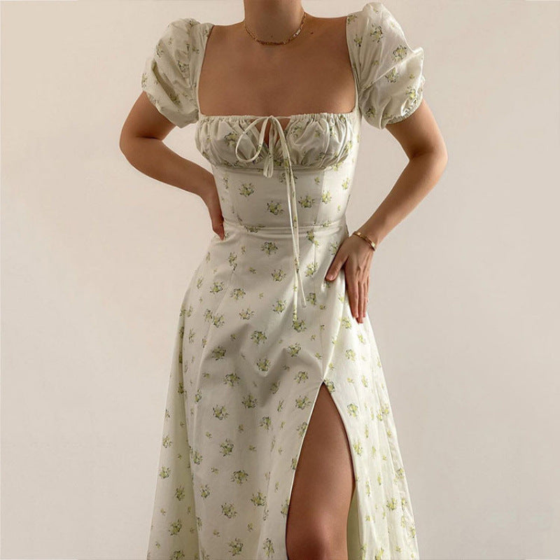 Women's French Elegant Retro Style Dopamine Wear Suspender Dress Women