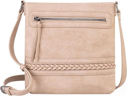 Bolso bandolera multifuncional para mujer, bolso mensajero retro de gran capacidad, bolso cruzado pequeño 