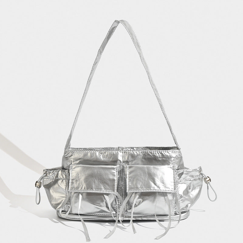 Bolso bandolera de nailon veraniego, bolso informal de hombro, bolso hobo, bolso de hombro con asa superior 