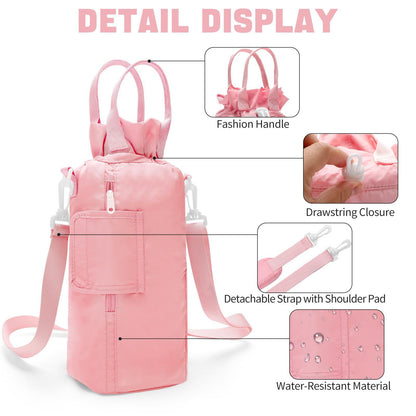 Insulated water cup cover, water cup cover Insulated ice bar kettle bag, Crossbody water cup bag with phone holder