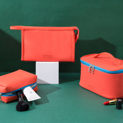 Makeup bags set,Large capacity gym cosmetic bag, PU waterproof cosmetic storage bag, 3pcs a set, makeup bag organizer for College Dorm Camp Gym