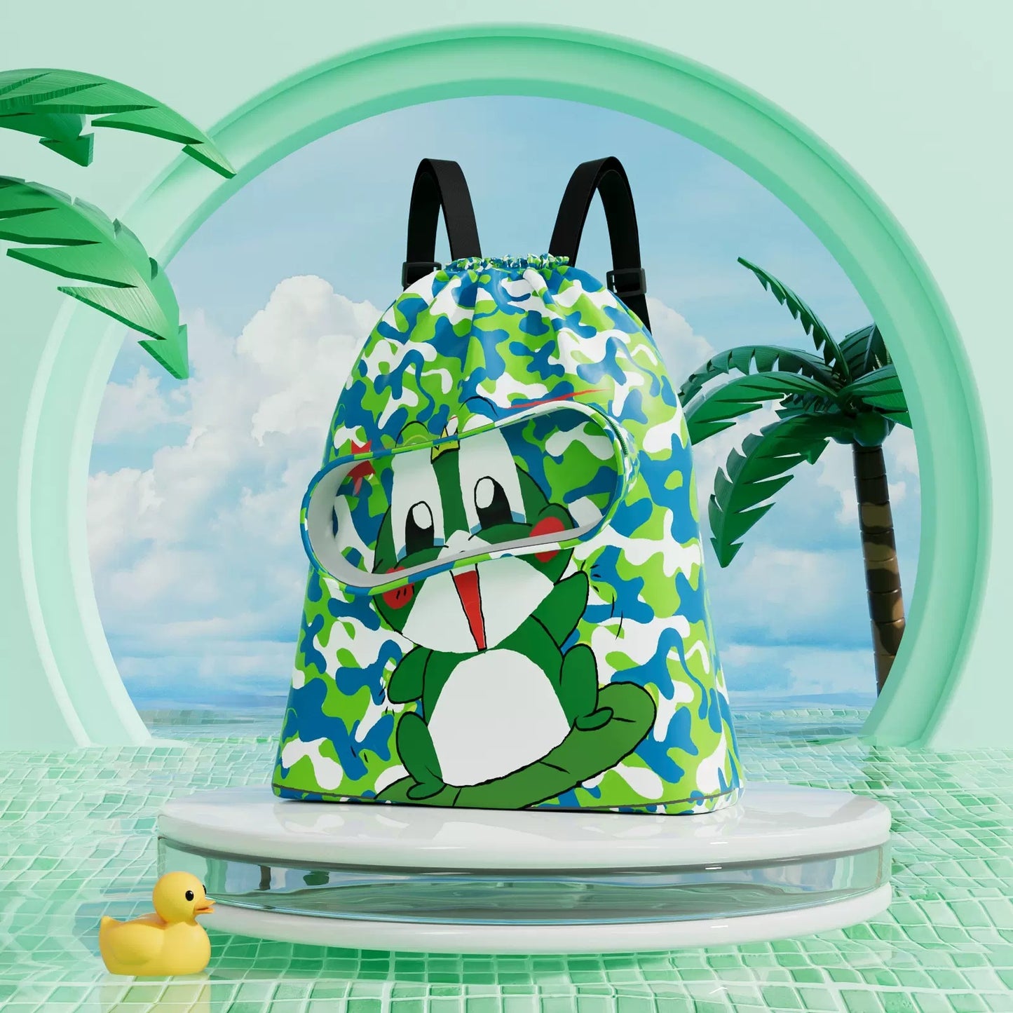 Bolsa de natación infantil, neceser con separadores para artículos secos y húmedos, bolsa de almacenamiento de natación de gran capacidad, mochila organizadora para la playa. 