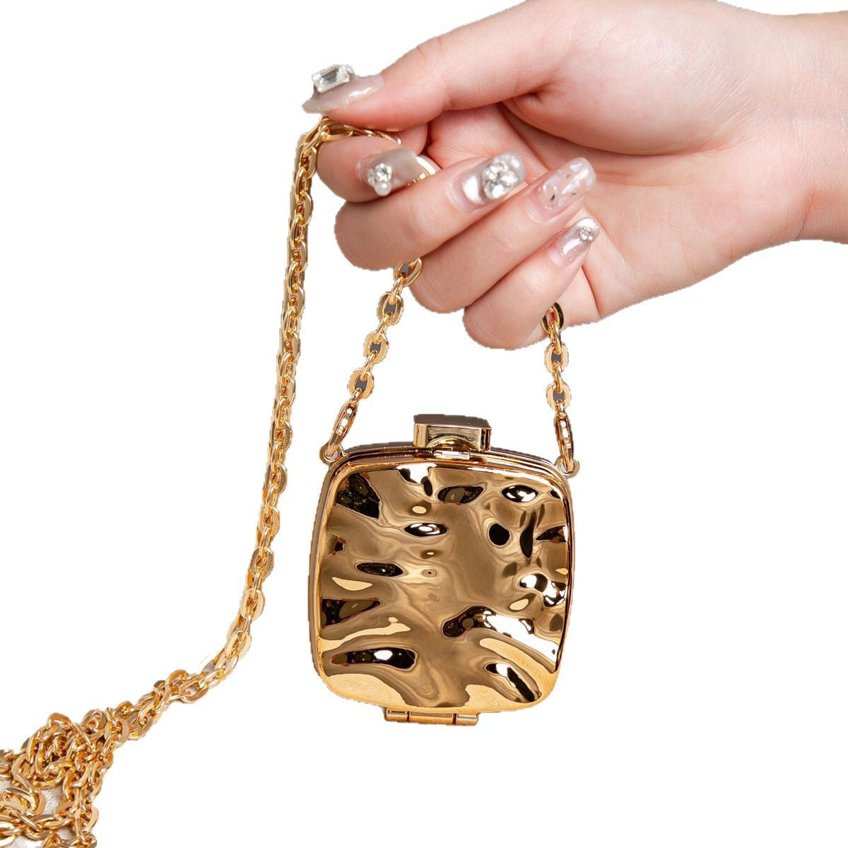 Acrylic Box Bag Summer Lady, Mini Lipstick Air Cushion Storage Bag, Mini Metallic Little Purse, Clutch Purse, Clutch Purse Casual, Clutch Purse Party, Prom Bag, evening Party Purse,