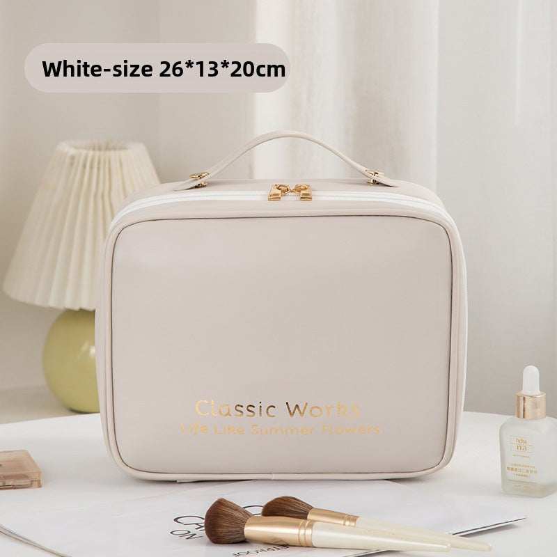 Neceser de gran capacidad, neceser de maquillaje grande, neceser de viaje, organizadores de neceseres de maquillaje, bolsa de almacenamiento de cosméticos. 