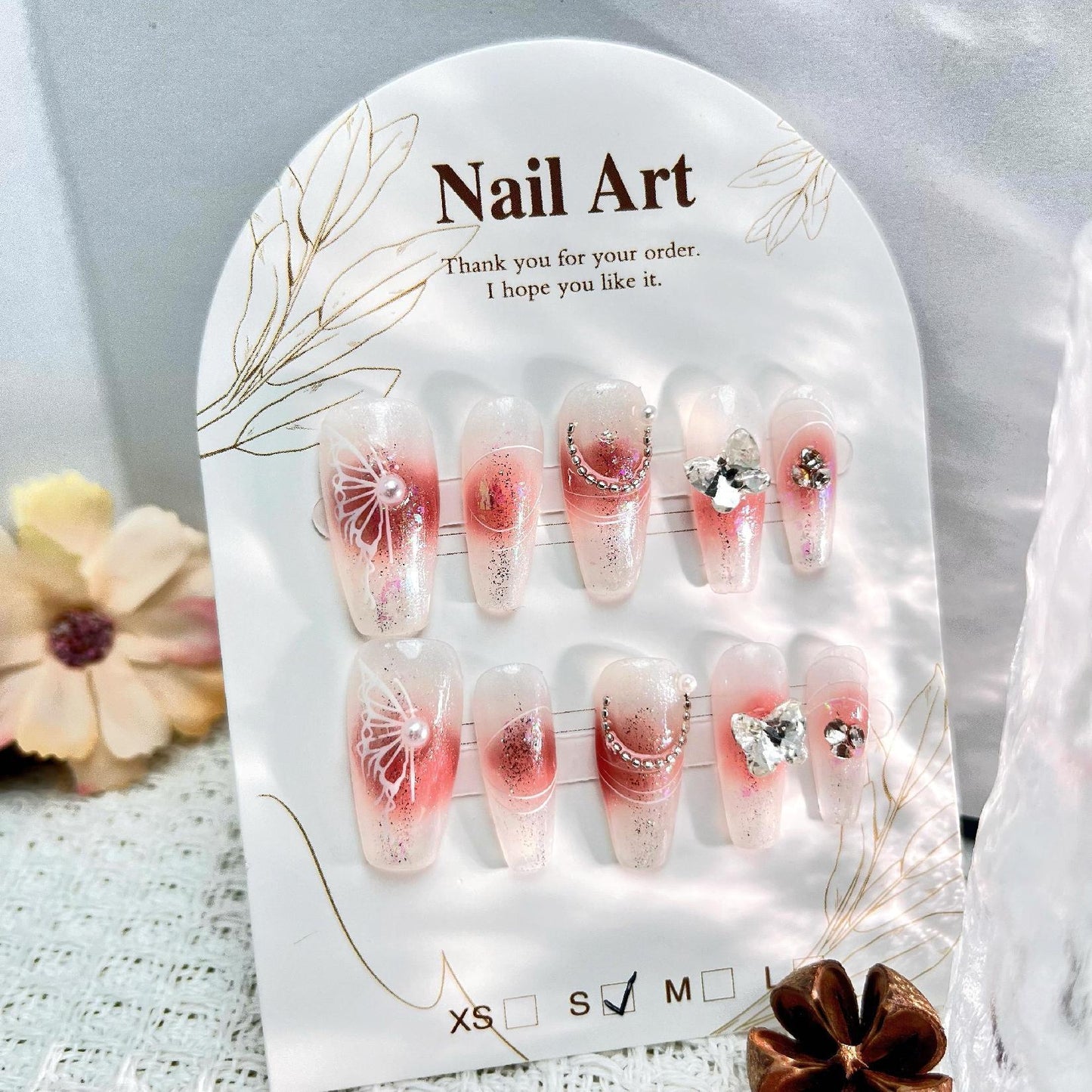 0954- Handmade press on nails fake nails removable