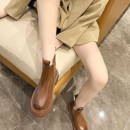 Chunky Heel Chelsea Ankle Boot