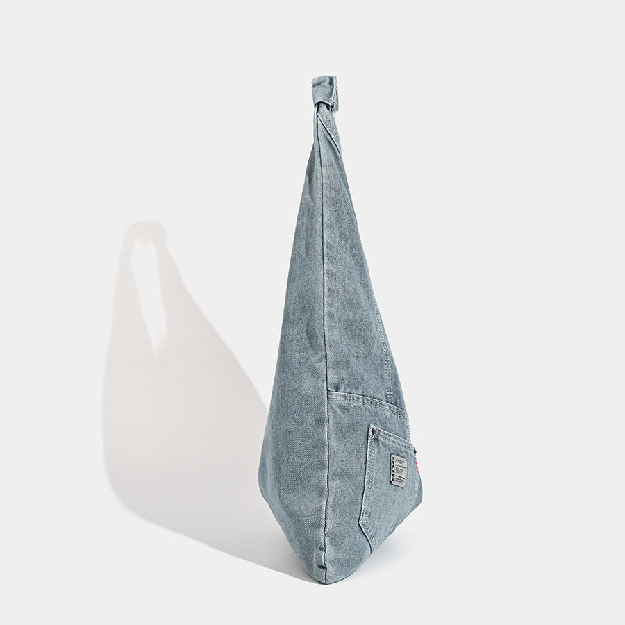 Bolso hobo de mezclilla lavada, bolso de hombro, bolso tote de gran capacidad, bolso versátil 