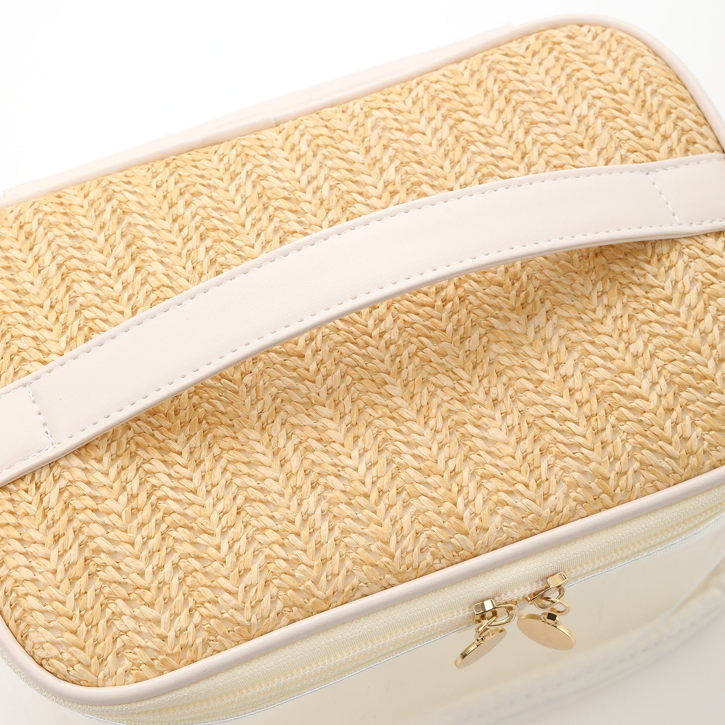 Large capacity PVC straw makeup bag for women,Portable travel toiletry bags, cosmetics portable storage bags, lightweight makeup bags,