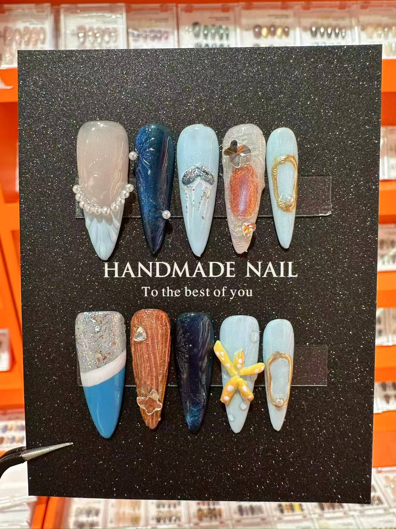 Christmas handmade nail wear temperament gentle nail art nail patch