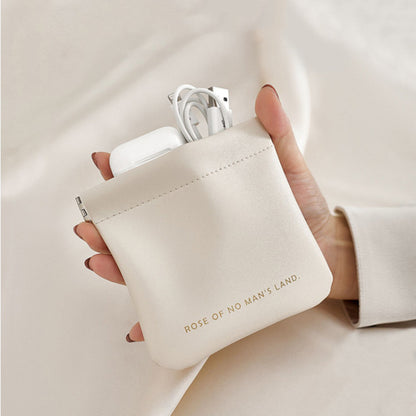 Automatic closing data cable, earphone portable storage bag, lipstick key, cosmetics portable small bag,