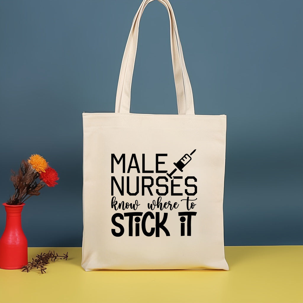 Bolso bandolera de lona estampada, bolso de compras moderno y ligero, bolso de algodón de gran capacidad, paquete de 2 unidades tipo hobo. 