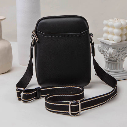 Elegant Women's Bag - Simple PU Soft Phone Bag, Compact Small Shoulder Crossbody Phone Purse