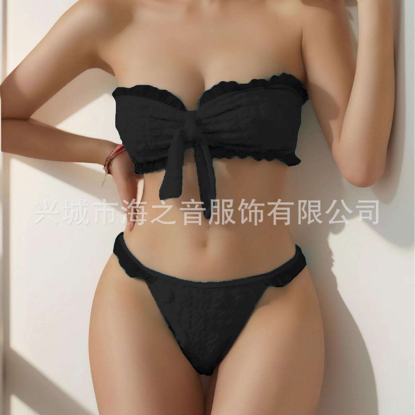 High Quality Bikini Bubble Fabric Two Piece Swimsuit Women's Bikini Swimwear